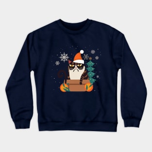 Grumpy Christmas Cat. Christmas Cat 2024 Crewneck Sweatshirt